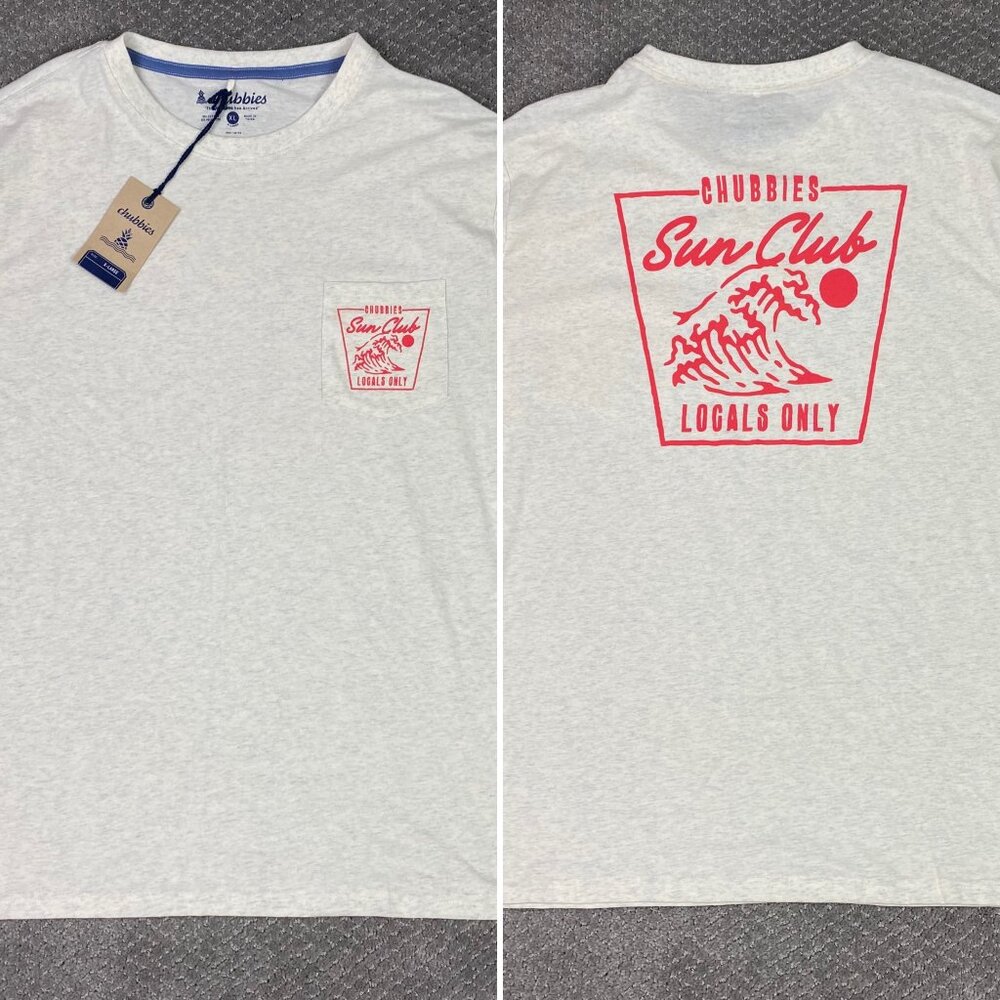 Chubbies T Shirt Men's XL Sun Club Pocket Graphic